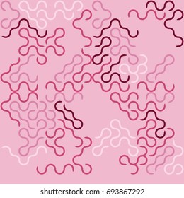 Seamless geometric pattern with colored elements, vector abstract background