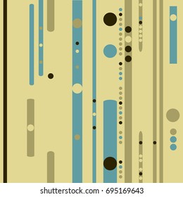 Seamless geometric pattern with colored elements, vector abstract background