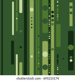 Seamless geometric pattern with colored elements, vector abstract background