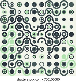 Seamless geometric pattern with colored elements, vector abstract background