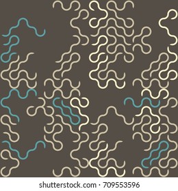 Seamless geometric pattern with colored elements, vector abstract background