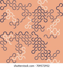 Seamless geometric pattern with colored elements, vector abstract background