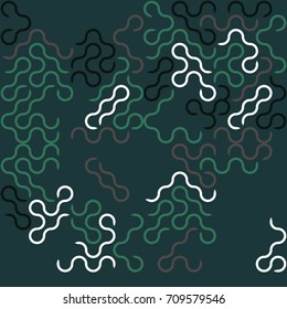 Seamless geometric pattern with colored elements, vector abstract background