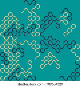 Seamless geometric pattern with colored elements, vector abstract background