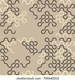 Seamless geometric pattern with colored elements, vector abstract background