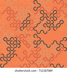 Seamless geometric pattern with colored elements, vector abstract background