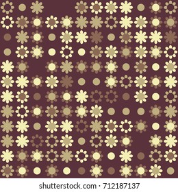 Seamless geometric pattern with colored elements, vector abstract background