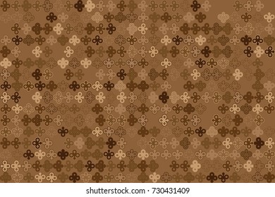 Seamless geometric pattern with colored elements, vector abstract background