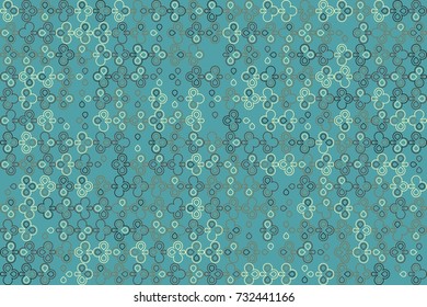 Seamless geometric pattern with colored elements, vector abstract background