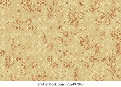 Seamless geometric pattern with colored elements, vector abstract background