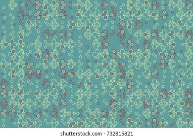 Seamless geometric pattern with colored elements, vector abstract background