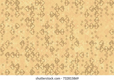 Seamless geometric pattern with colored elements, vector abstract background
