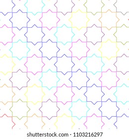Seamless geometric pattern of colored lines pattern background
