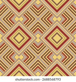 Seamless geometric pattern with colored squares. Vector graphics.
