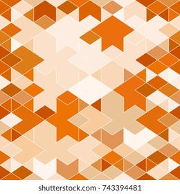 Seamless geometric pattern of colored triangles. Abstract background of geometric shapes. Geometric mosaic of triangles