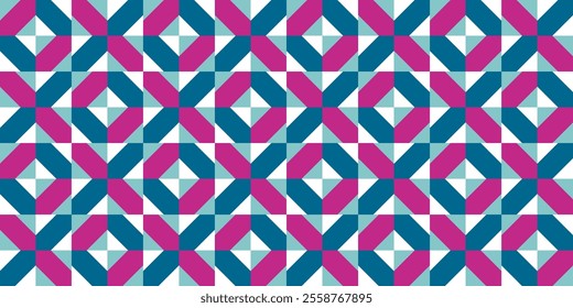 Seamless geometric pattern, colorful abstract geometric graphic design simple pattern