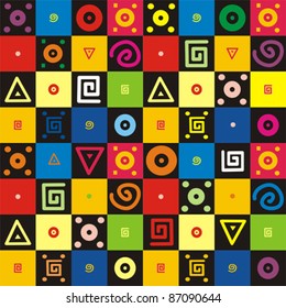 Seamless geometric  pattern. Colorful abstract background. Vector illustration
