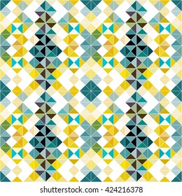 Seamless geometric pattern colorful background of small pixels