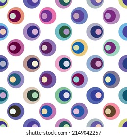 Seamless geometric pattern with colorful balloons on a transparent background. vector image eps
