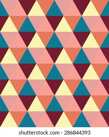 Seamless geometric pattern. Colorful bright background with triangles.