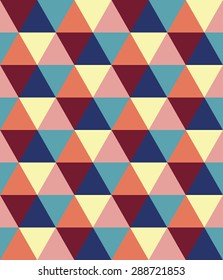Seamless geometric pattern. Colorful bright background with triangles.