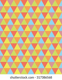 Seamless geometric pattern. Colorful bright background with triangles.