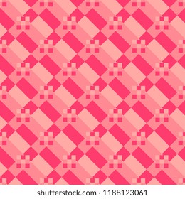 Seamless geometric pattern with colorful creative abstract pinky tile vector illustration
