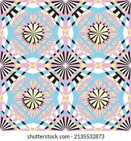 seamless geometric pattern colorful design ethnic shapes