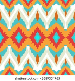 padrão geométrico perfeito. fundo étnico colorido. ilustração vetorial