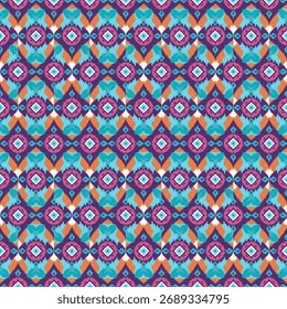 seamless geometric pattern. colorful ethnic background. vector illustration