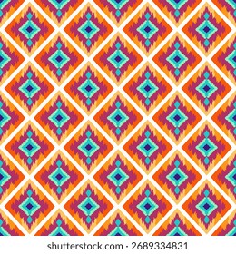 seamless geometric pattern. colorful ethnic background. vector illustration