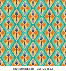 seamless geometric pattern. colorful ethnic background. vector illustration