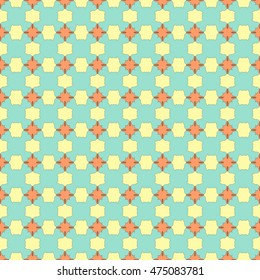 Seamless geometric pattern, colorful fabric texture, seamless background. Contemporary graphic design, ethnic ornament. Vector illustration