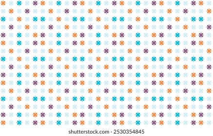 Nahtloses geometrisches Muster mit buntem Blumenmotiv. Perfekt für Druck, Design und Textilien