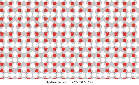 Seamless geometric pattern of colorful floral themed batik on a gray background. Perfect for printing, design and textiles