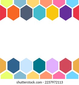 Patrón geométrico sin foco. Fondo geométrico abstracto de abeja con infinito colorido. Sesángulo, fondo hexágono. Ilustración vectorial.