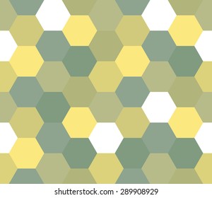 Seamless geometric pattern. Colorful infinity abstract honeycomb geometrical background. Sexangle, hexagon background. Vector illustration.