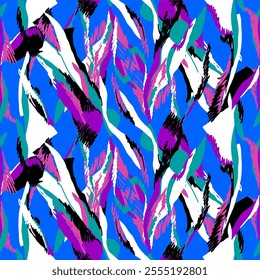 Seamless geometric pattern. Colorful print. Design for textile fabrics, wrapping paper, background, wallpaper, cover. Seamless abstract geometric pattern.