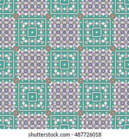 Seamless geometric pattern, colorful repeating texture, seamless background. Contemporary graphic design, ethnic ornament. Vector illustration