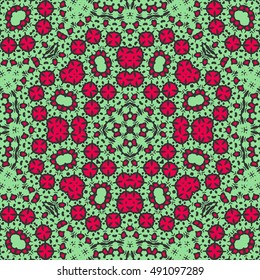 Seamless geometric pattern, colorful repeating texture. Contemporary graphic design for textile or paper print, ethnic ornament. Abstract seamless background in mosaic art style. Vector illustration