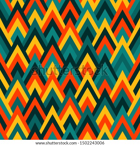 seamless geometric pattern with colorful rhombus, abstract style background with triangles