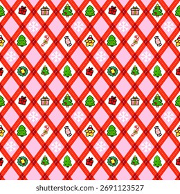 Patrón geométrico inconsútil con las Formas coloridas para el diseño del Fondo de pantalla y de la tela, tema de las Navidades, tela festiva, papel de embalaje.