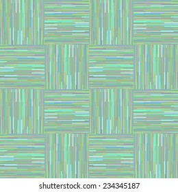 Seamless geometric pattern, colorful small thin strips, large cells, rows, columns