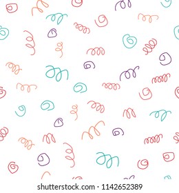 Seamless geometric pattern with colorful spirals