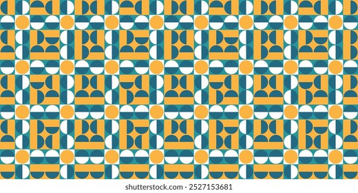 Combinación de patrón geométrico sin fisuras de semicírculos coloridos. Perfecto para imprimir, fondos de diseño, Fondo de pantalla y azulejos, envoltura de regalos
