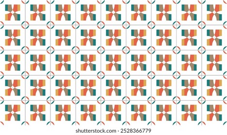 Combinação perfeita de padrões geométricos de formas e linhas coloridas. Perfeito para impressão, fundos de design, papel de parede e azulejos, embrulho para presente