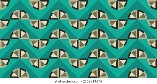Seamless geometric pattern combination of colorful shapes. Perfect for printing, design backgrounds, wallpaper and tiles, gift wrapping