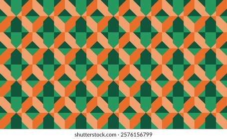 Seamless geometric pattern combination of colorful shapes. Perfect for printing, design backgrounds, wallpaper and tiles.