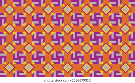 Seamless geometric pattern combination of colorful shapes. Perfect for printing, design backgrounds, wallpaper and tiles.