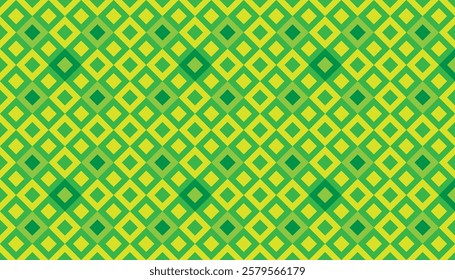 Seamless geometric pattern with a combination of rhombuses with a combination of dark and light green.
Perfect for printing, design backgrounds, wallpaper and tiles.